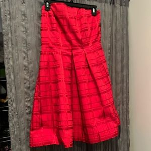 strapless size 8 vineyard vines red plaid dress